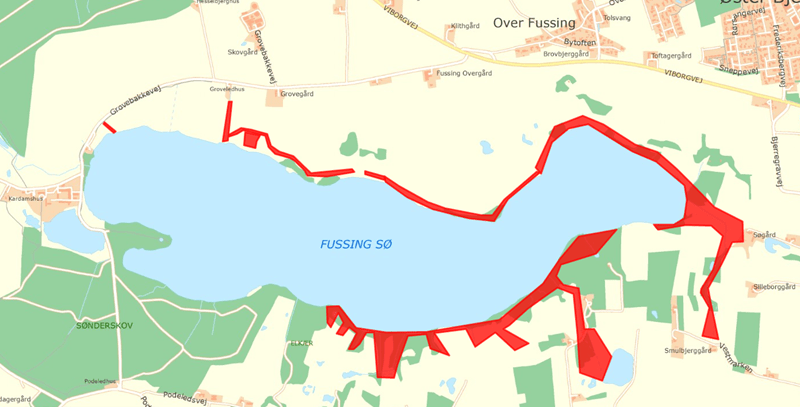 Fosfor vådområder ved Fussing Sø